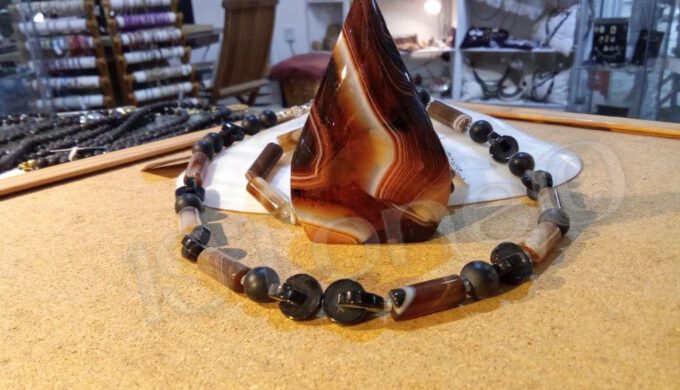 Sardonyx Edelstein Flame und Schmuck by 1STone