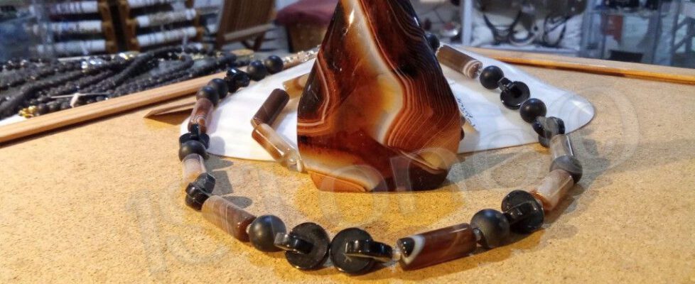 Sardonyx Edelstein Flame und Schmuck by 1STone