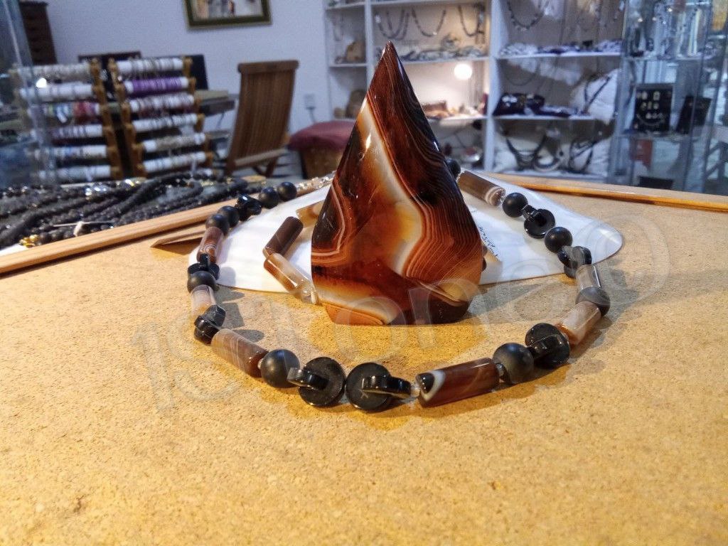 Sardonyx Edelstein Flame und Schmuck by 1STone